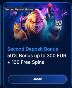 second deposit bonus